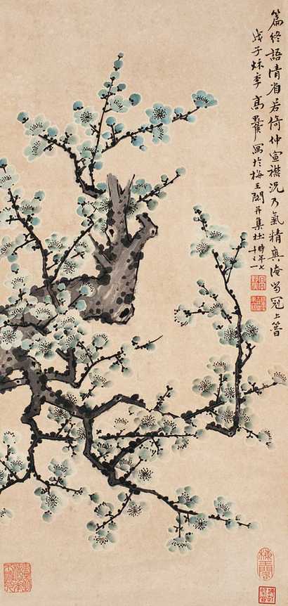 高野侯 暗香图 轴